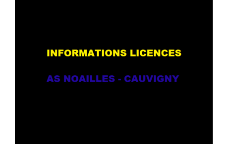 INFORMATIONS LICENCES 2016 - 2017