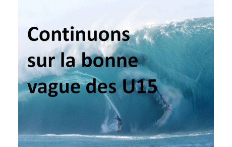 et la 3 éme de suite en championnat pour les U15!!!