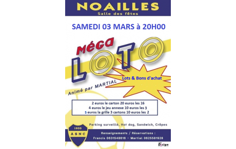 Prochain loto le samedi 3 mars à 20h