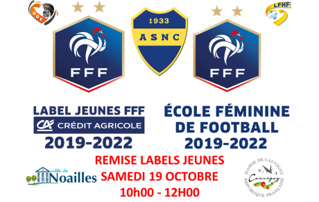 Remise des Labels Espoir &amp; Bronze - Samedi 19 Octobre (U6 à U13)