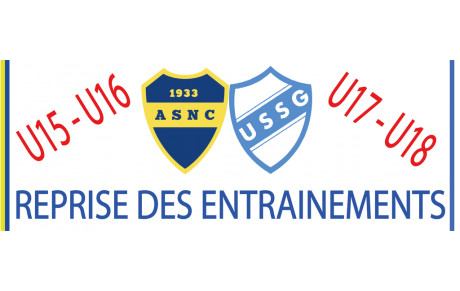 Reprise des entrainements U16-U18